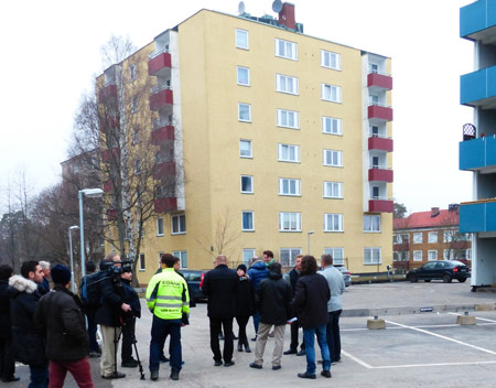 Det var ett drygt 20-tal personer som kom på visningen, varav hälften var från massmedia.