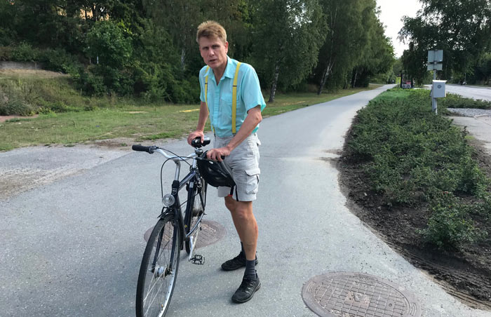 Mattias Reinholdson (L) cyklar gärna. Foto: Privat