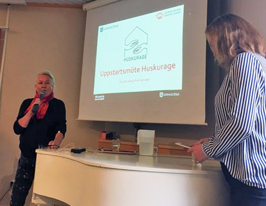 Kommunalrådet Birgitta Sköld (LP) inledde mötet. Foto: Göran Borgenvik