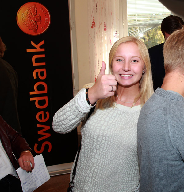 Mathilde Lundberg gillar Swedbank. Foto: Anders Nordén