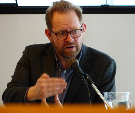 Daniel Sandström, kulturchef på SvD, talade.