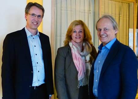 Tomas Hilmo, VD i Apotekstjänst Sverige AB, Cecilia Versteegh, styrelseordförande i Bonver Logistics AB och Gerard Versteegh, styrelseordförande i Versteegh Gruppen AB.